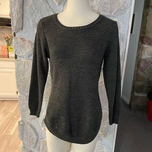 Rue21 Dark Gray Scoop Neck Knit Sweater- Size Small